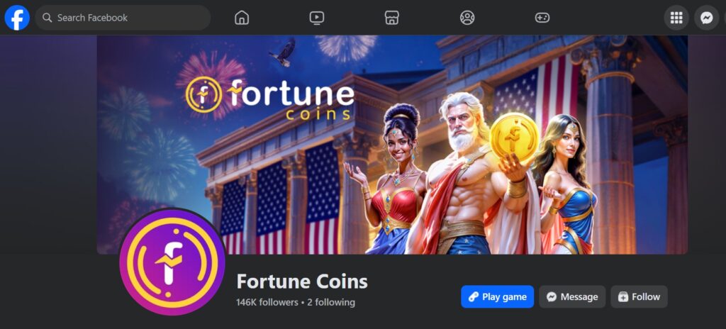 Fortune Coins facebook page