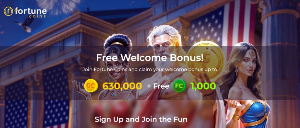 Fortune Coins welcome bonus