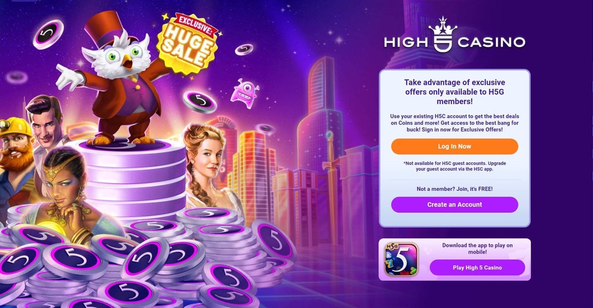 High 5 Casino Homepage