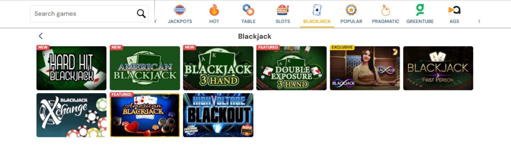 Rush Games Casino4Fun blackjack