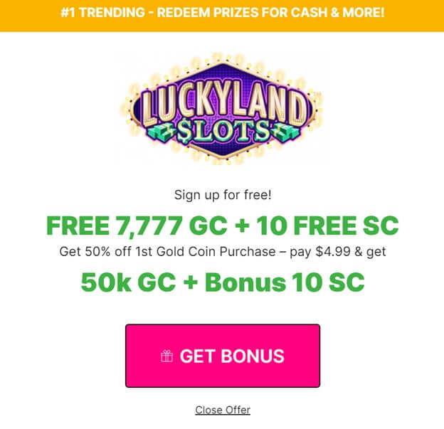 Luckyland slots no deposit bonus