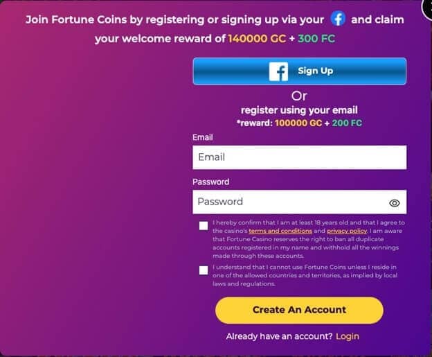 California Casino Sign up
