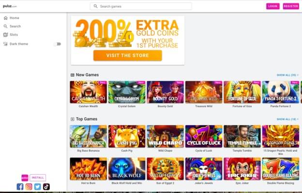 Pulsz Sweepstakes Casino California