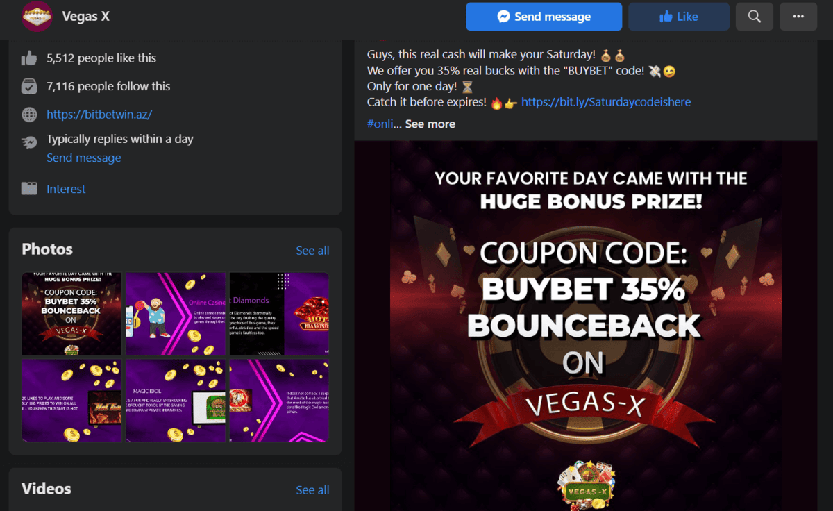 Vegas-X Bonus Code