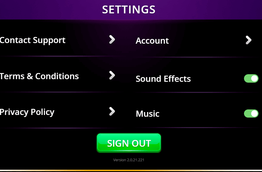 Hard Rock Account Settings