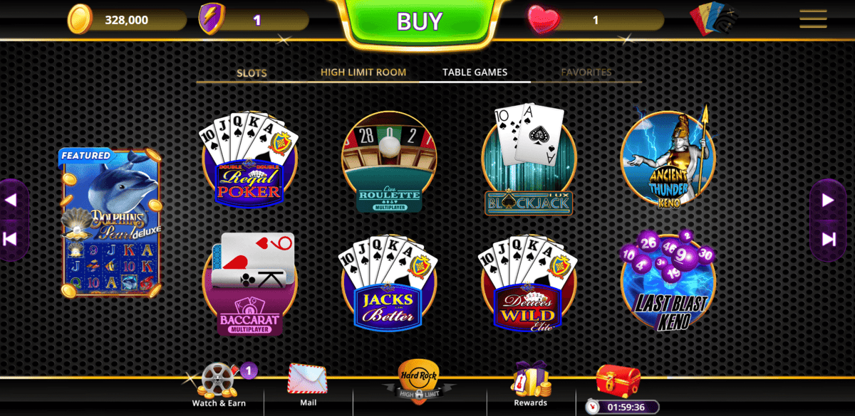 Hard Rock Casino Games