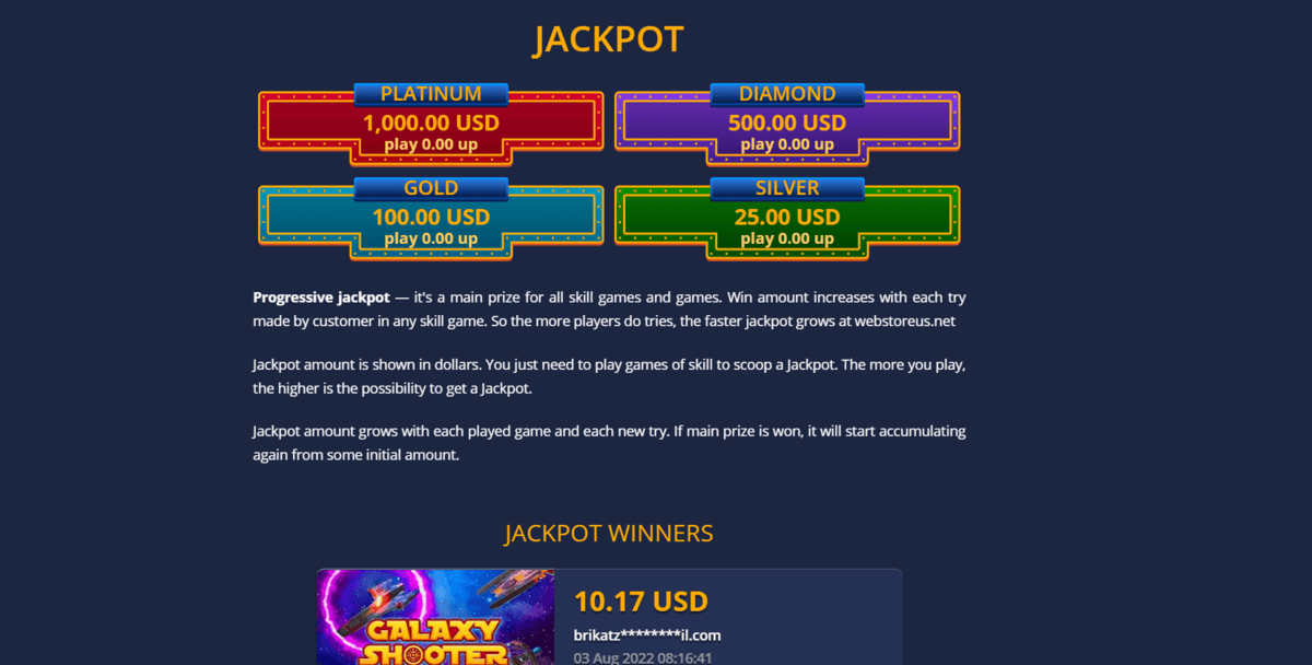 Web Sweeps Jackpots