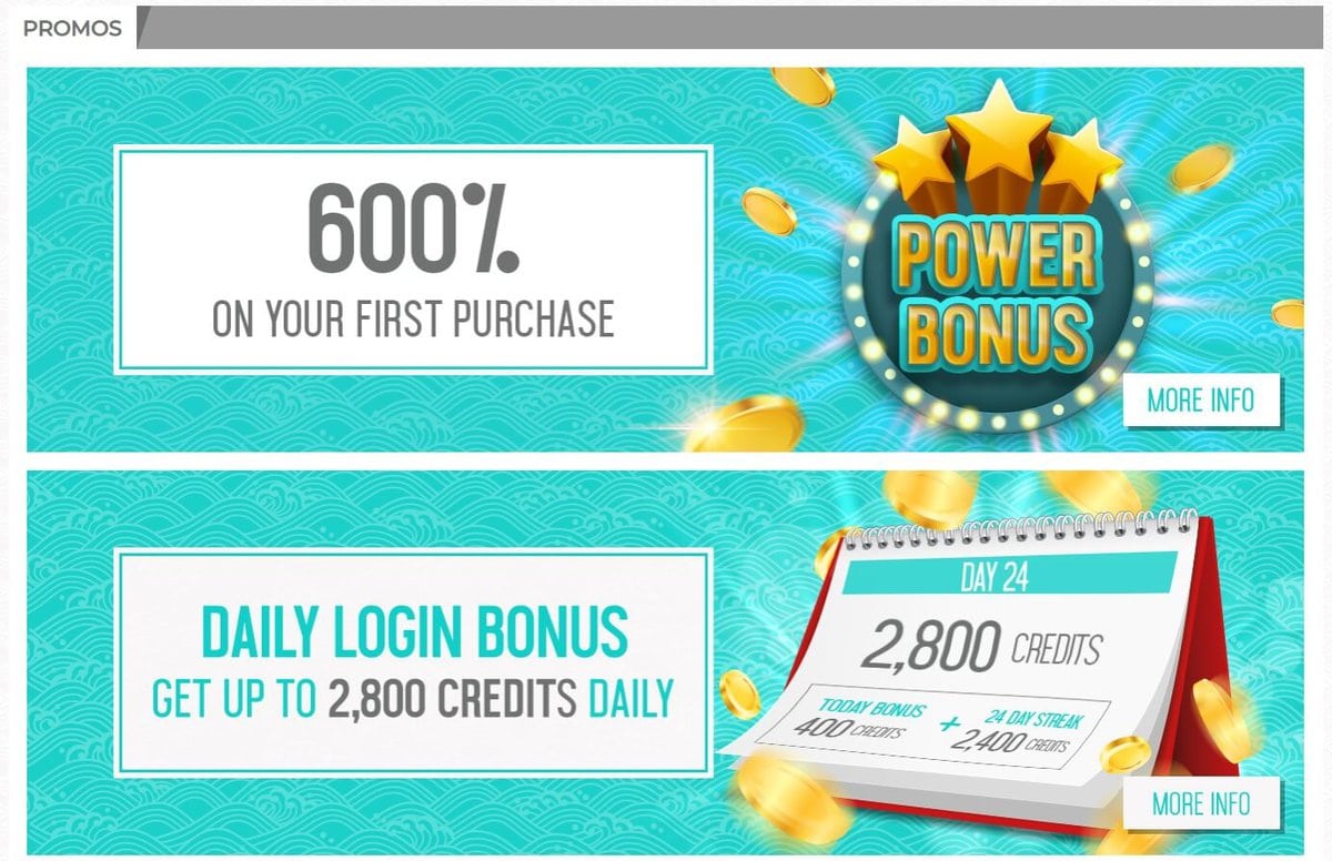 Ocean Social Casino Promos