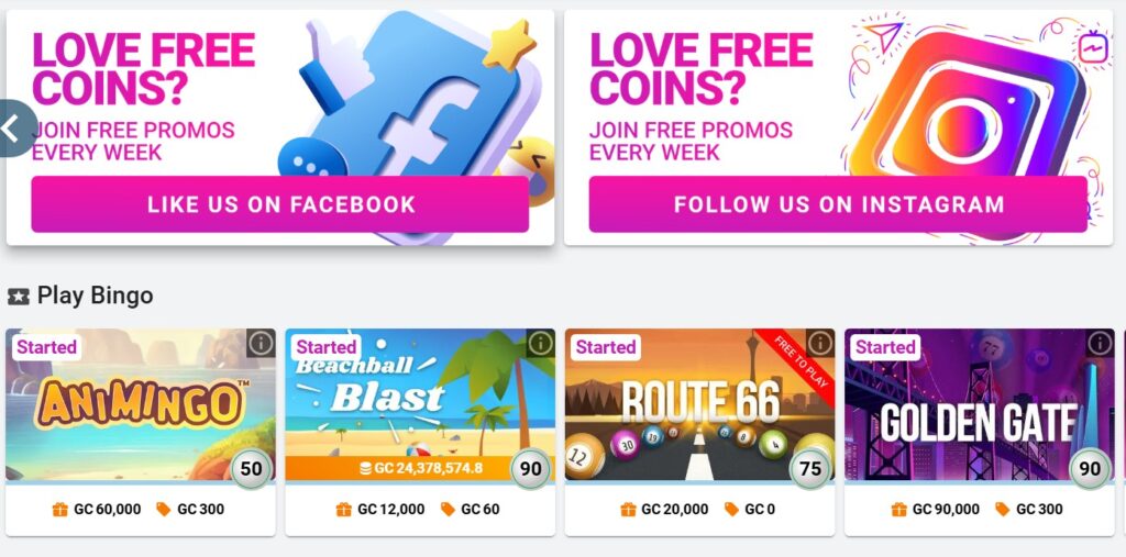 Pulsz Bingo Home Page