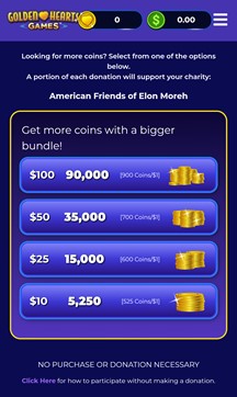 Golden Hearts Games Coins Bundles