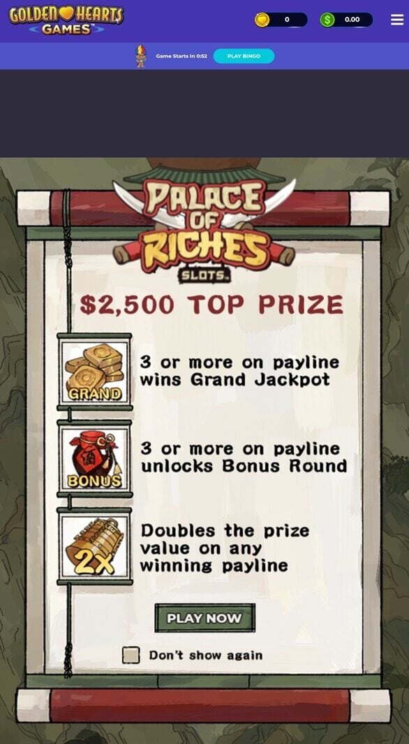 Golden Hearts Games Palace of Riches Slots