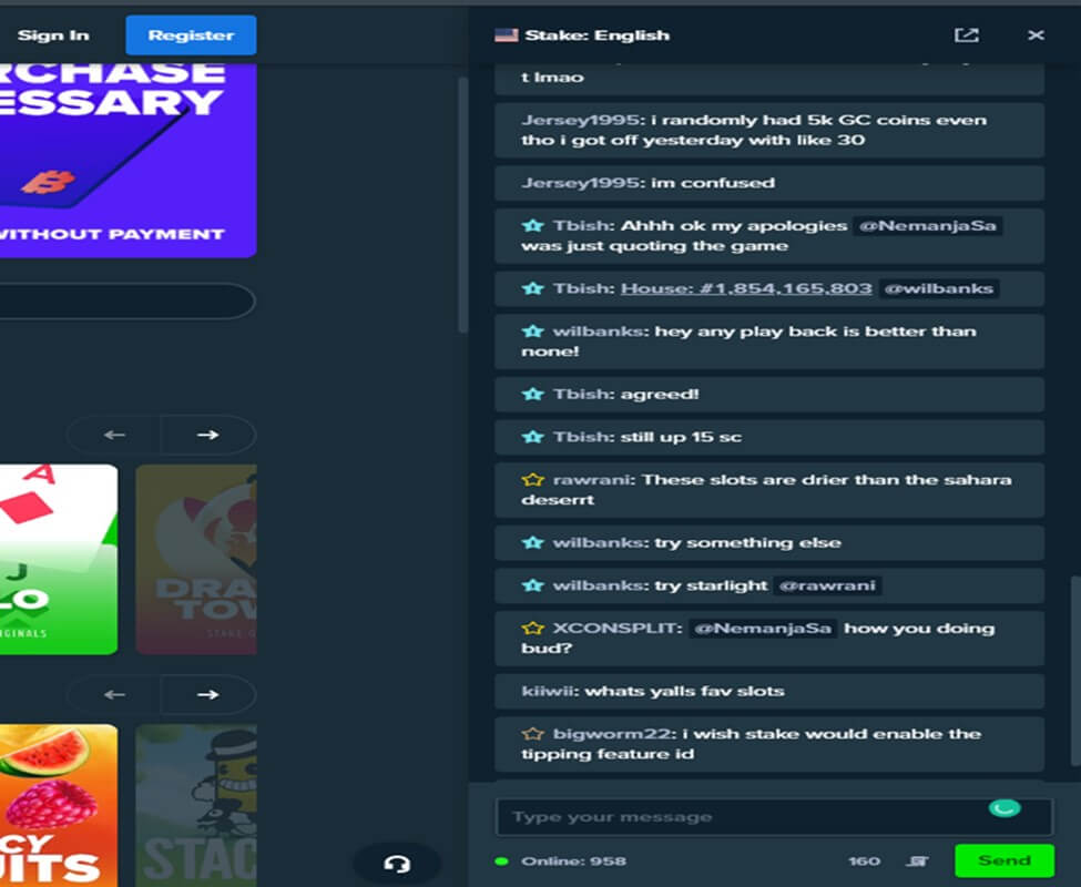 Stake Live Chat