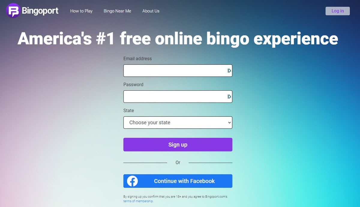 Bingoport Sign Up