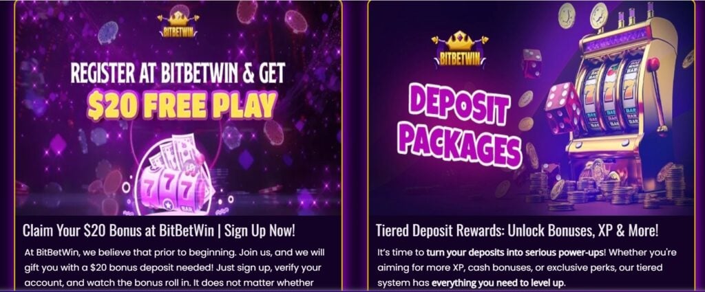 Bitbetwin promotions page