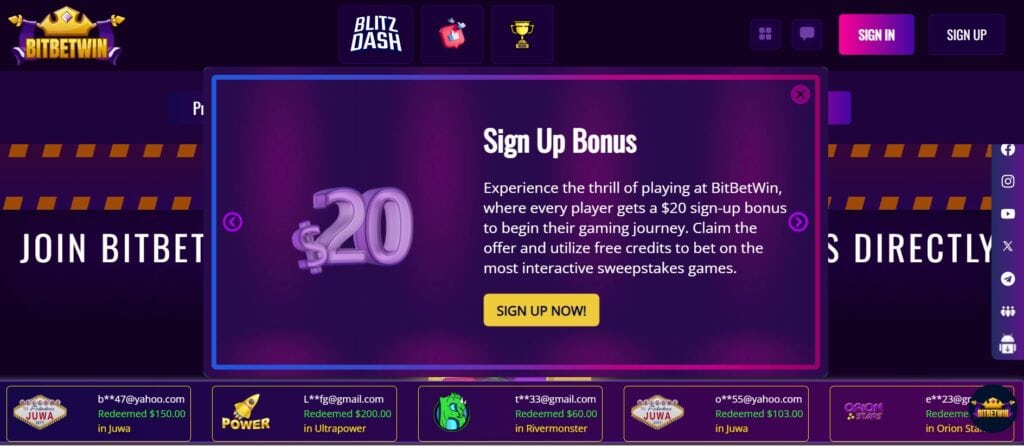 Bitbetwin welcome bonus