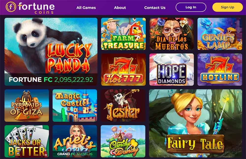 fortune coins home page
