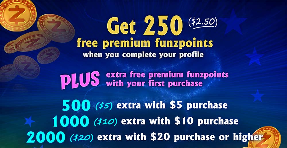 funzpoints welcome bonus offer