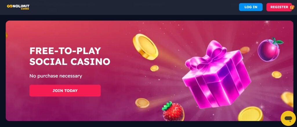 NoLimitCoins Casino landing page