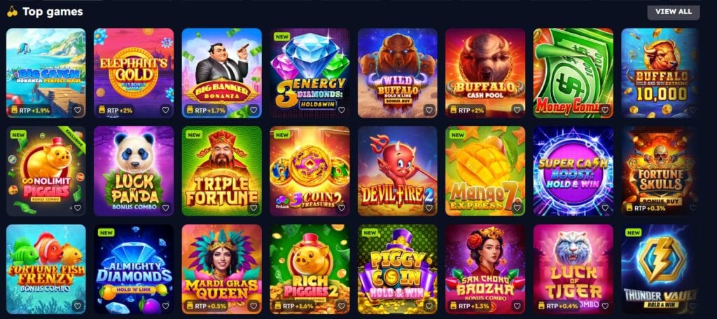 NoLimitCoins casino lobby