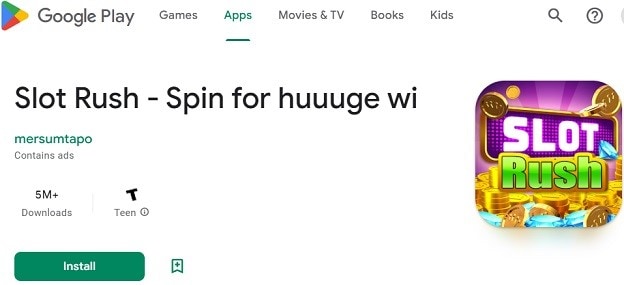 slot rush google play page