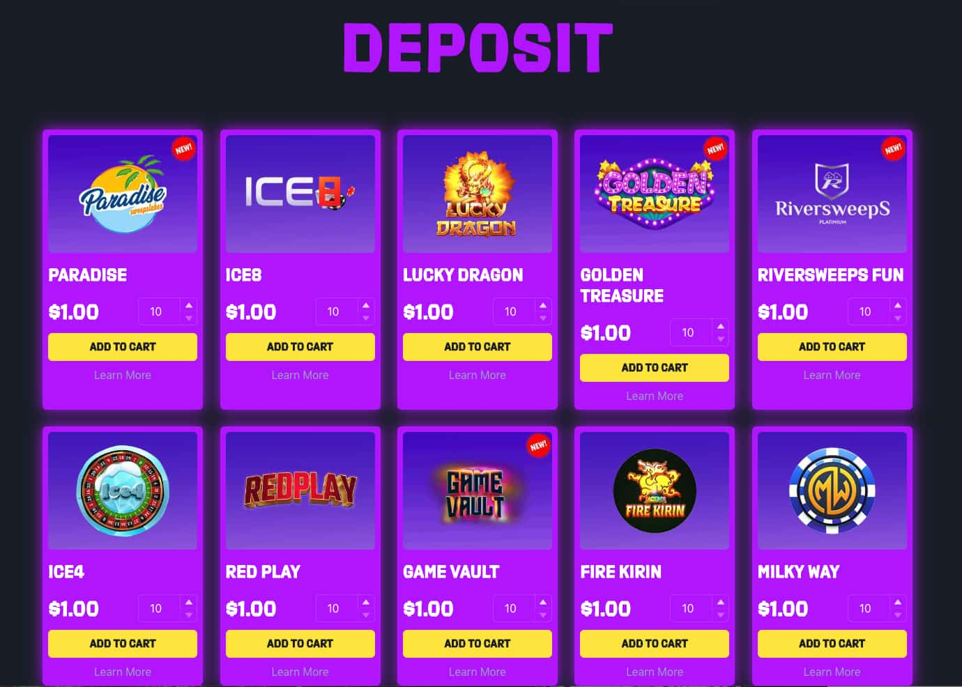 BitPlay Deposit Page