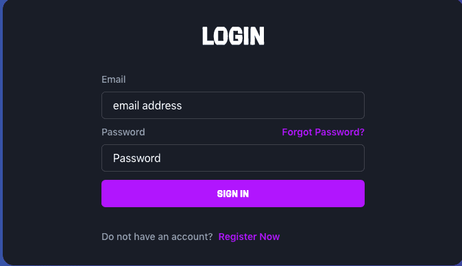 BitPlay Login Screen