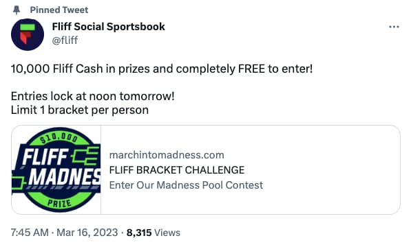 Fliff Sportsbook Social Media Promotions