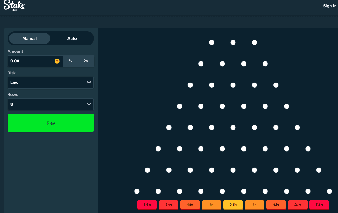 Jouez à Plinko pour de l'argent réel