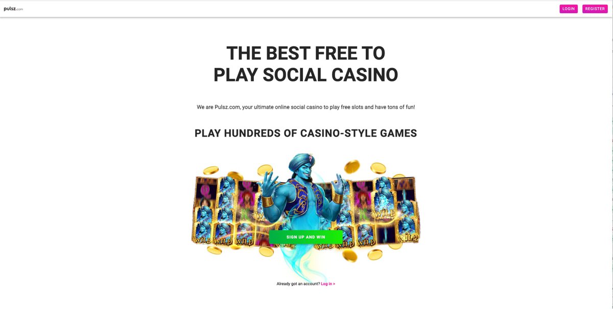 pulsz casino signup landing page