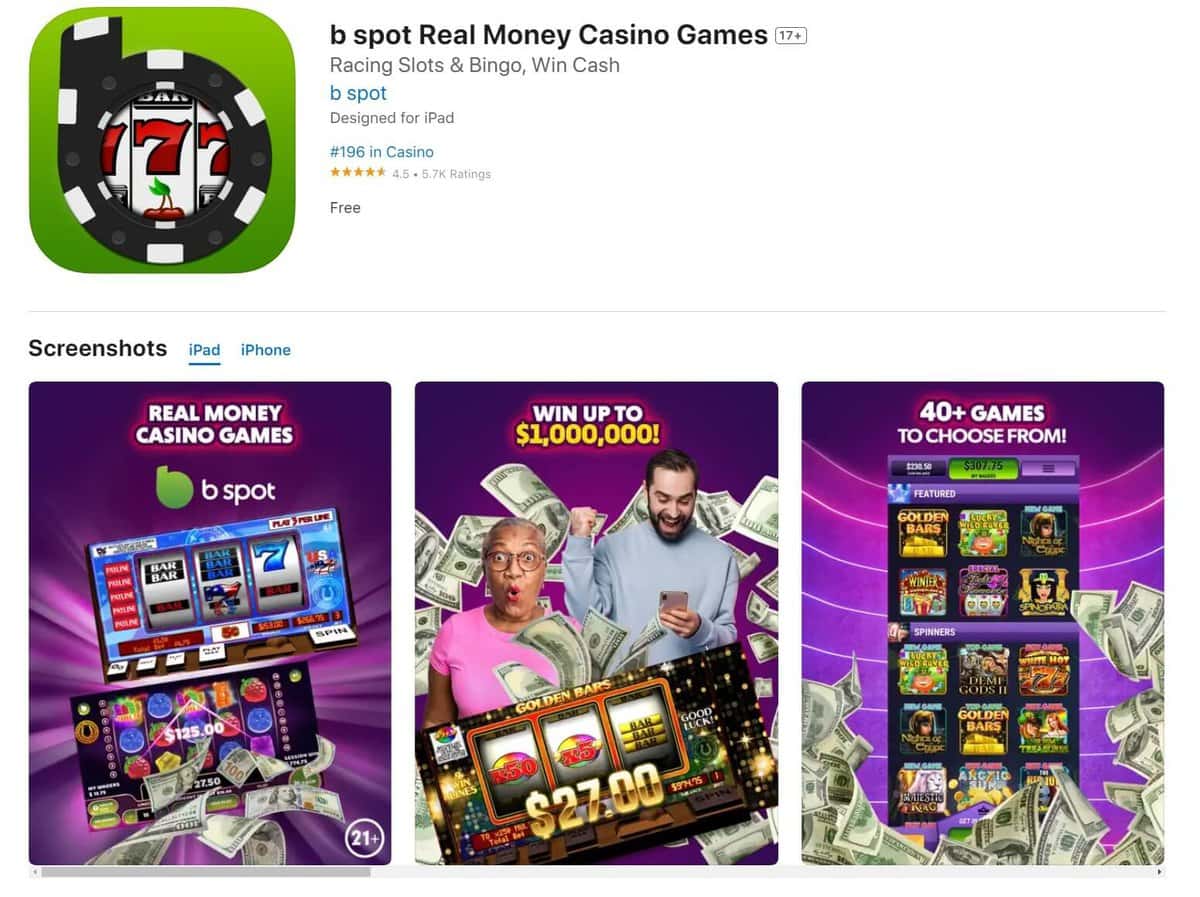 b spot casino app store