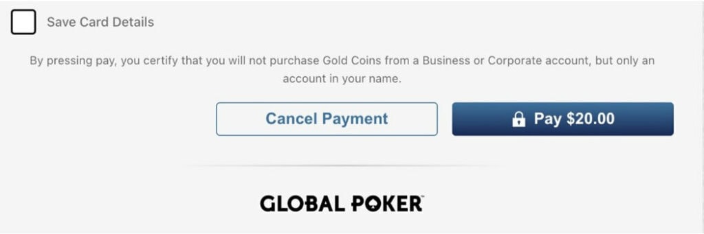 Global Poker Card Details