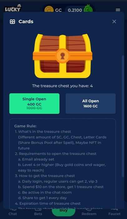 LuckyBird Treasure Chest