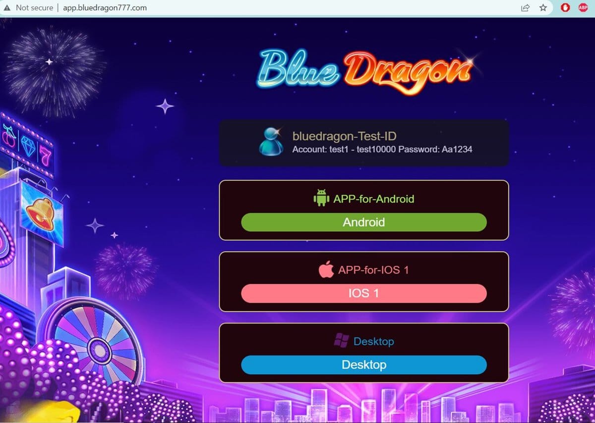 blue dragon casino download