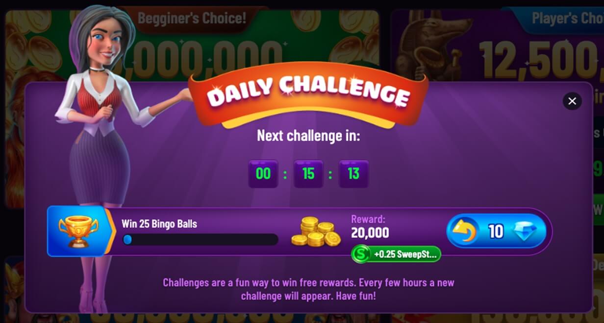 Ding Ding Ding Casino Daily Challenge Bingo