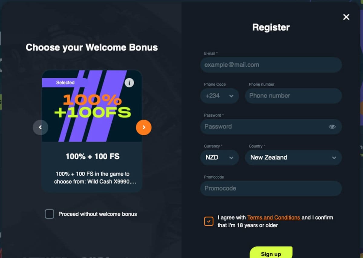 Game Casino Register