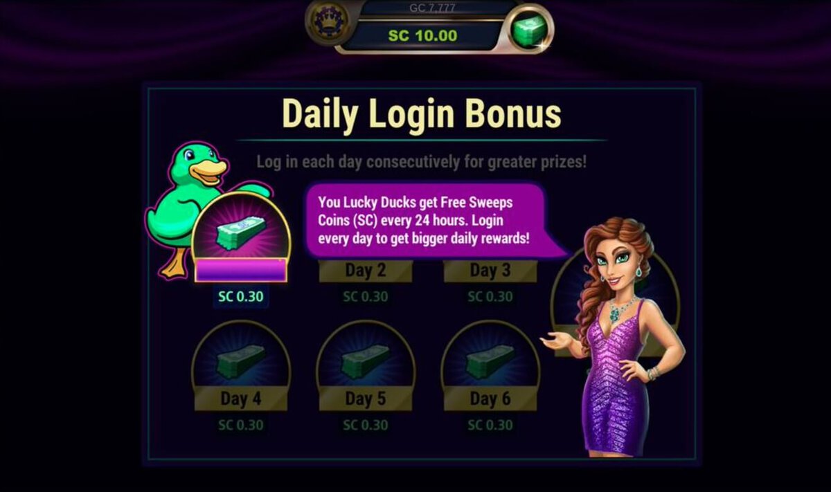 LuckyLand Slots Daily Login Bonus