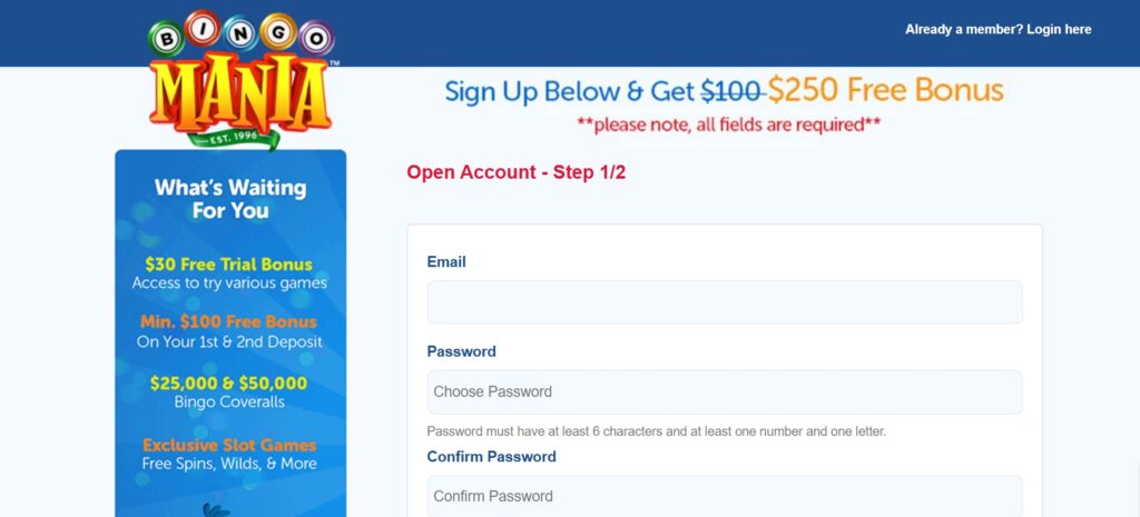 Bingo Mania bonuses