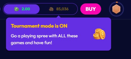 Funrize Casino coin modes toggle