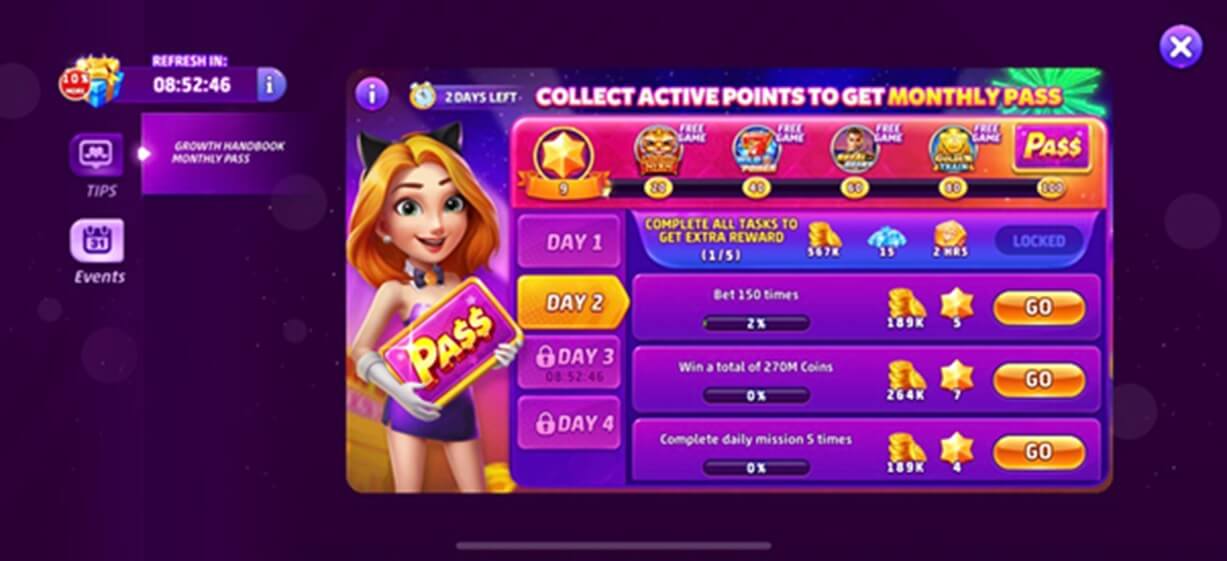 Jackpot World Casino Daily Quests