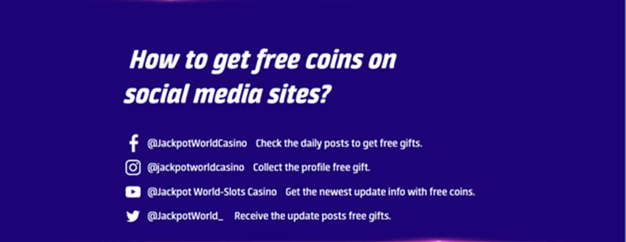 Jackpot World Casino Social Media Bonuses