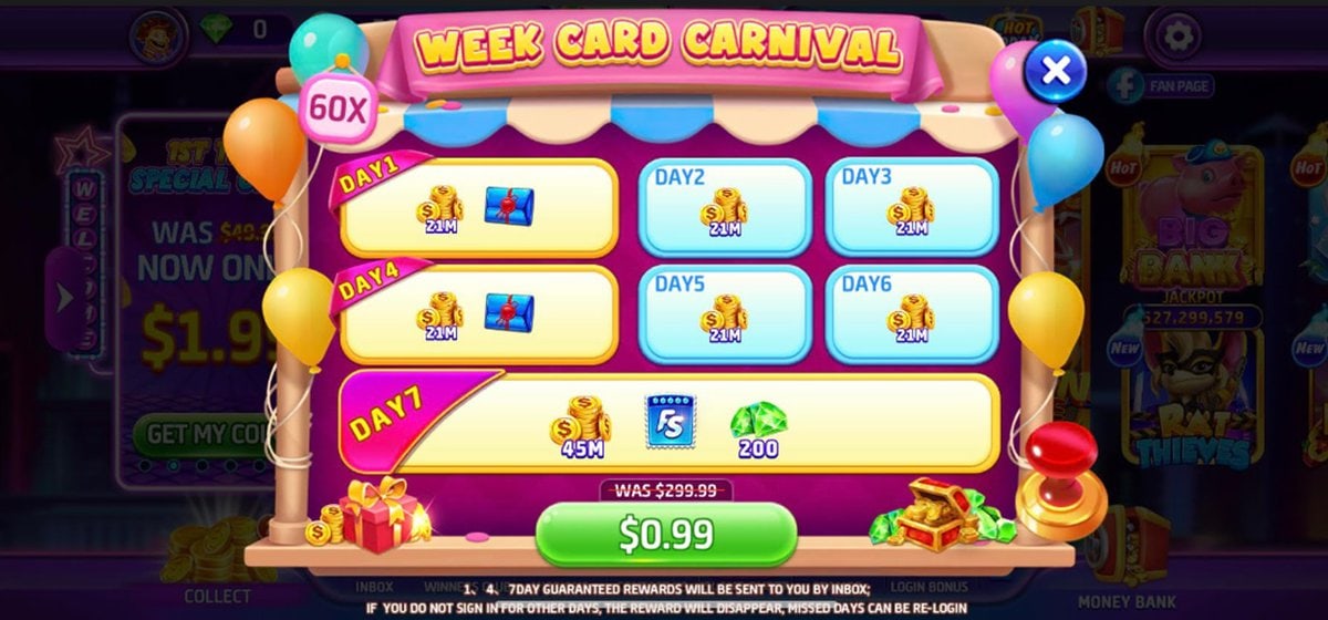 Lava Slots Week Card Carnival