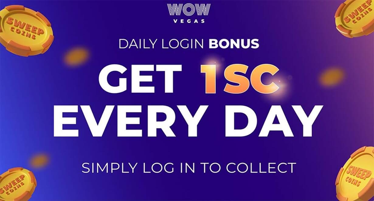 WOW Vegas Casino Daily Login Bonus