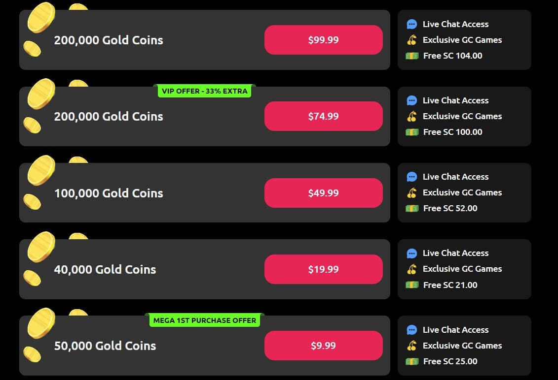 Extra Sweeps Coins