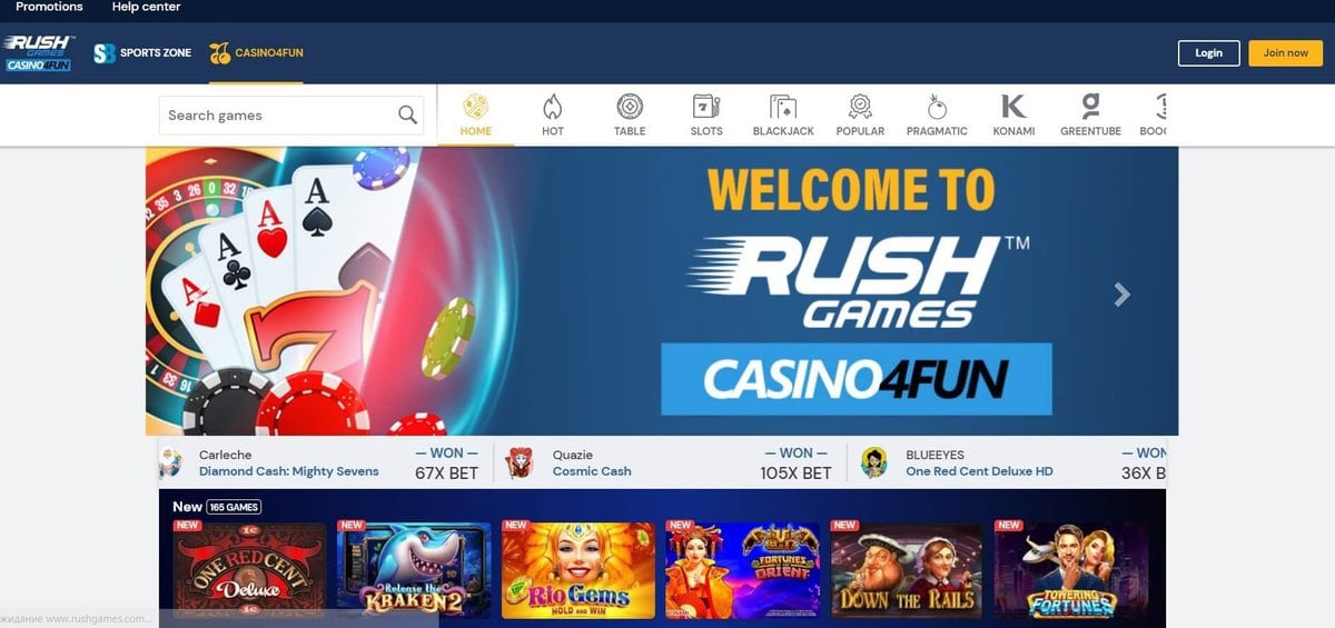 Rush games casino