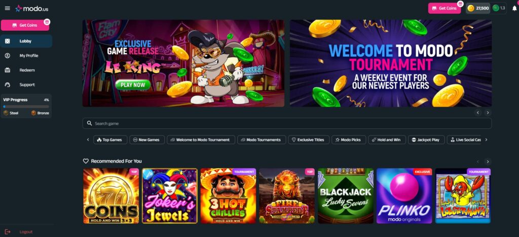 Modo.us Casino main page