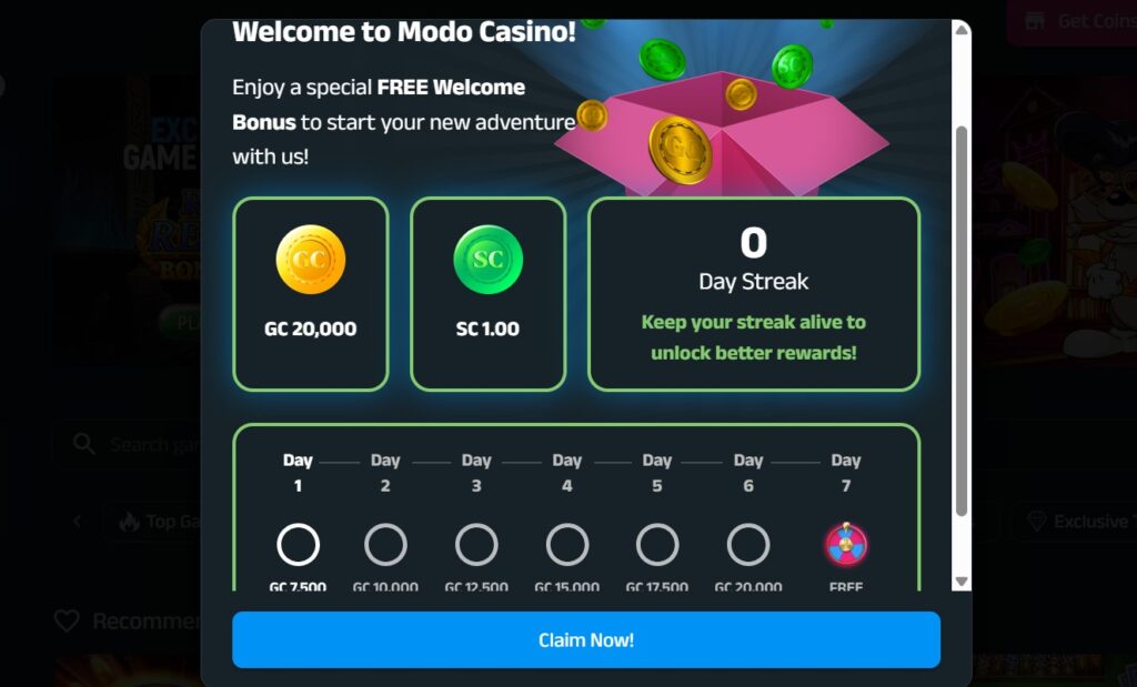Modo.us Welcome Bonus