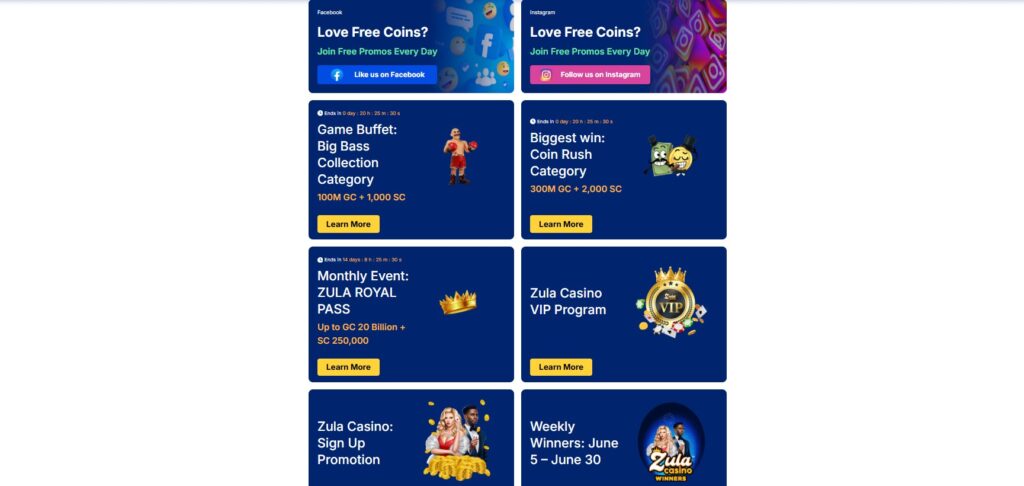 Zula Casino promotions