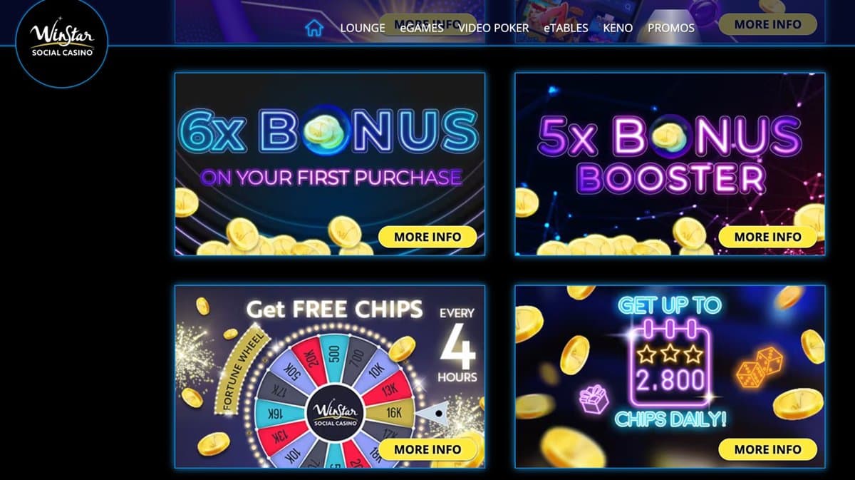 WinStar Social Casino Bonuses