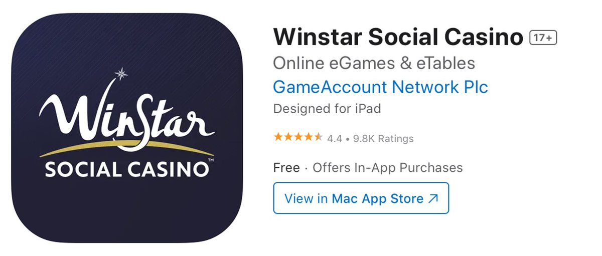 WinStar Social Casino iOS App