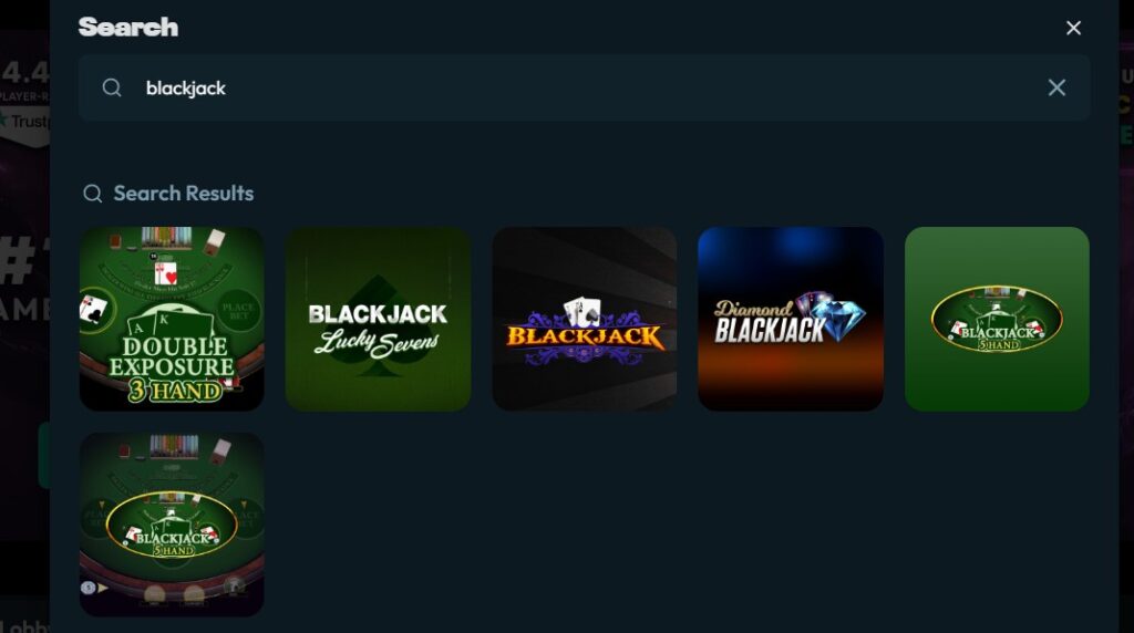 Moonspin Casino table games